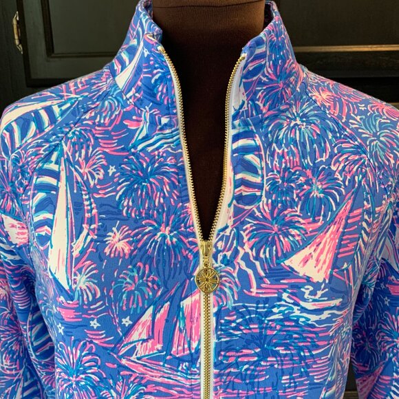 Lilly Pulitzer Skipper Popover Boca Blue Its a Sailabration XS NWT - Picture 1 of 15